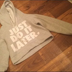 Nike cropped hoodie.